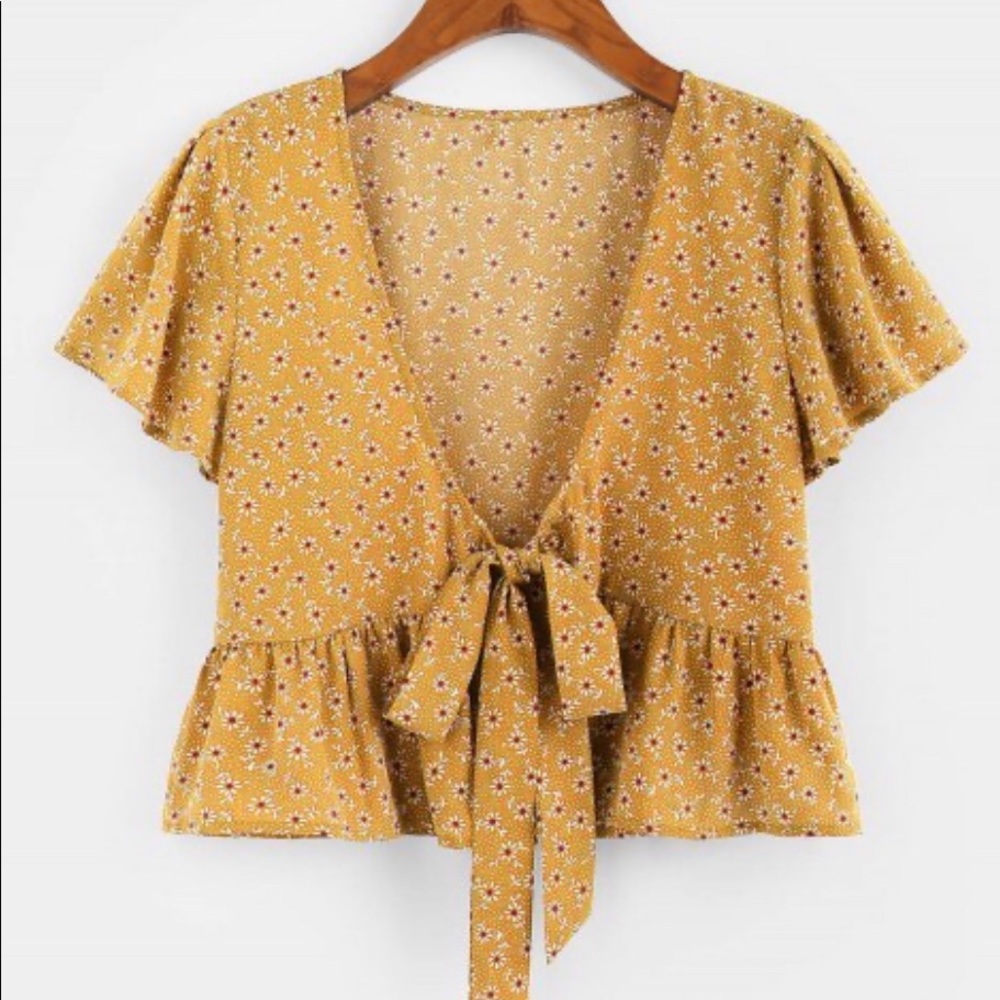 Yellow Open Faced Blouse